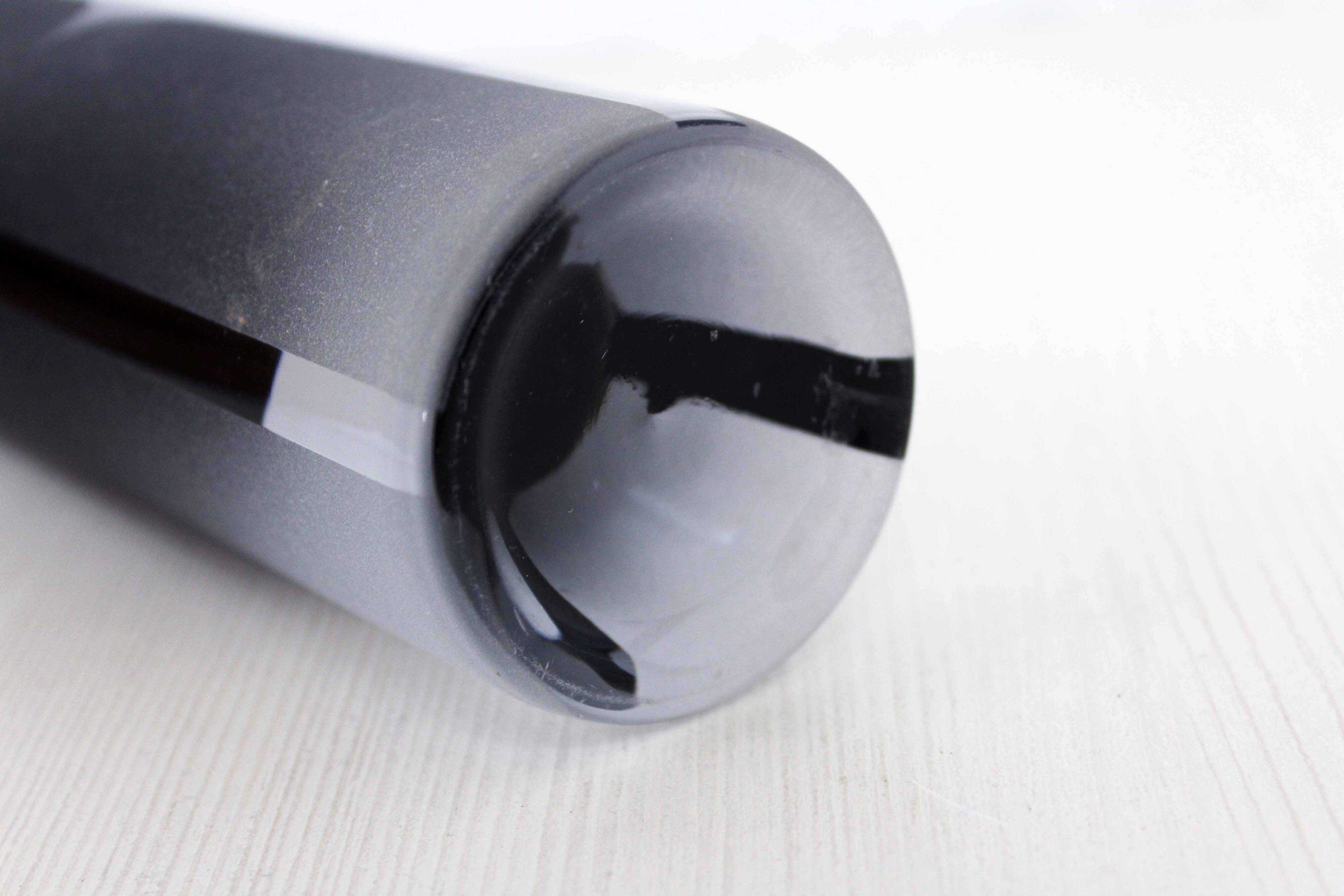 Frosted black Murano glass vase