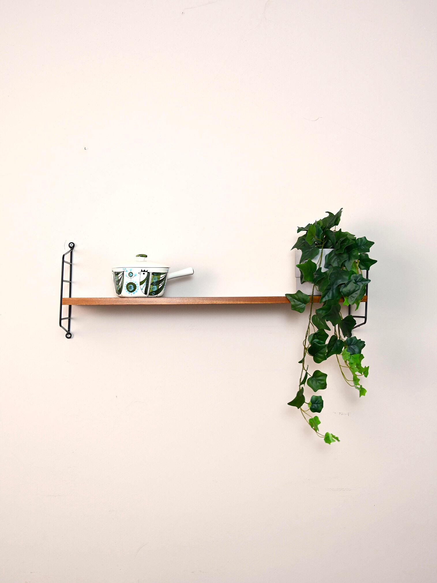 Swedish wooden and metal shelving