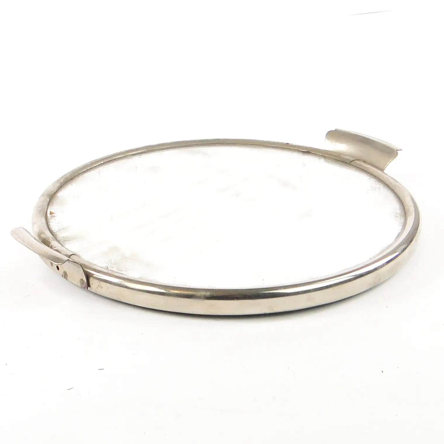 Art Deco tray, silver-plated brass, OPP Jihlava, Czechoslovakia, 1960s