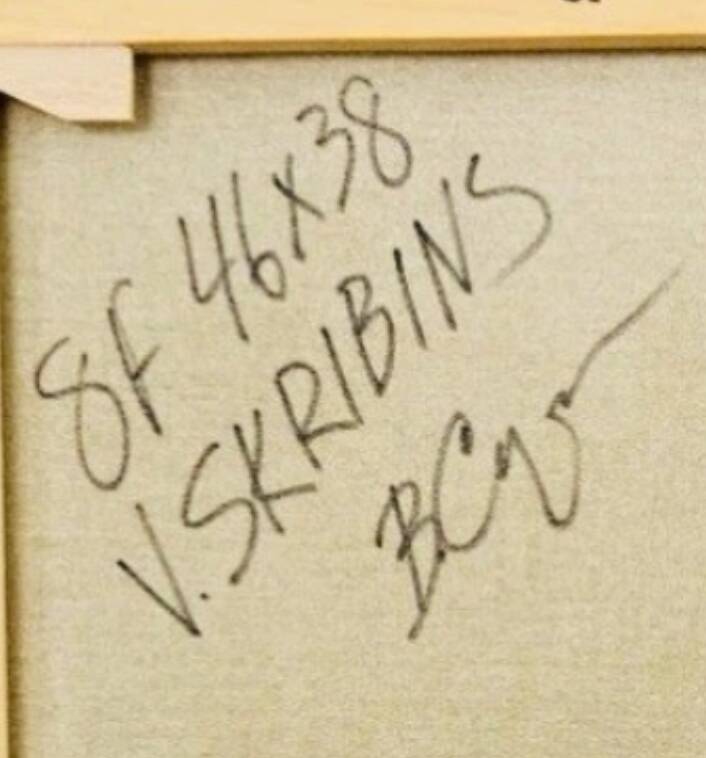 Tableau "Woman of Joy" oil on canvas signed Valentin SKRIBINS