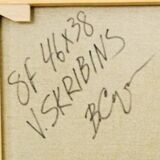 Tableau "Woman of Joy" oil on canvas signed Valentin SKRIBINS