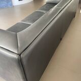 Canape neology cuir noir trois places