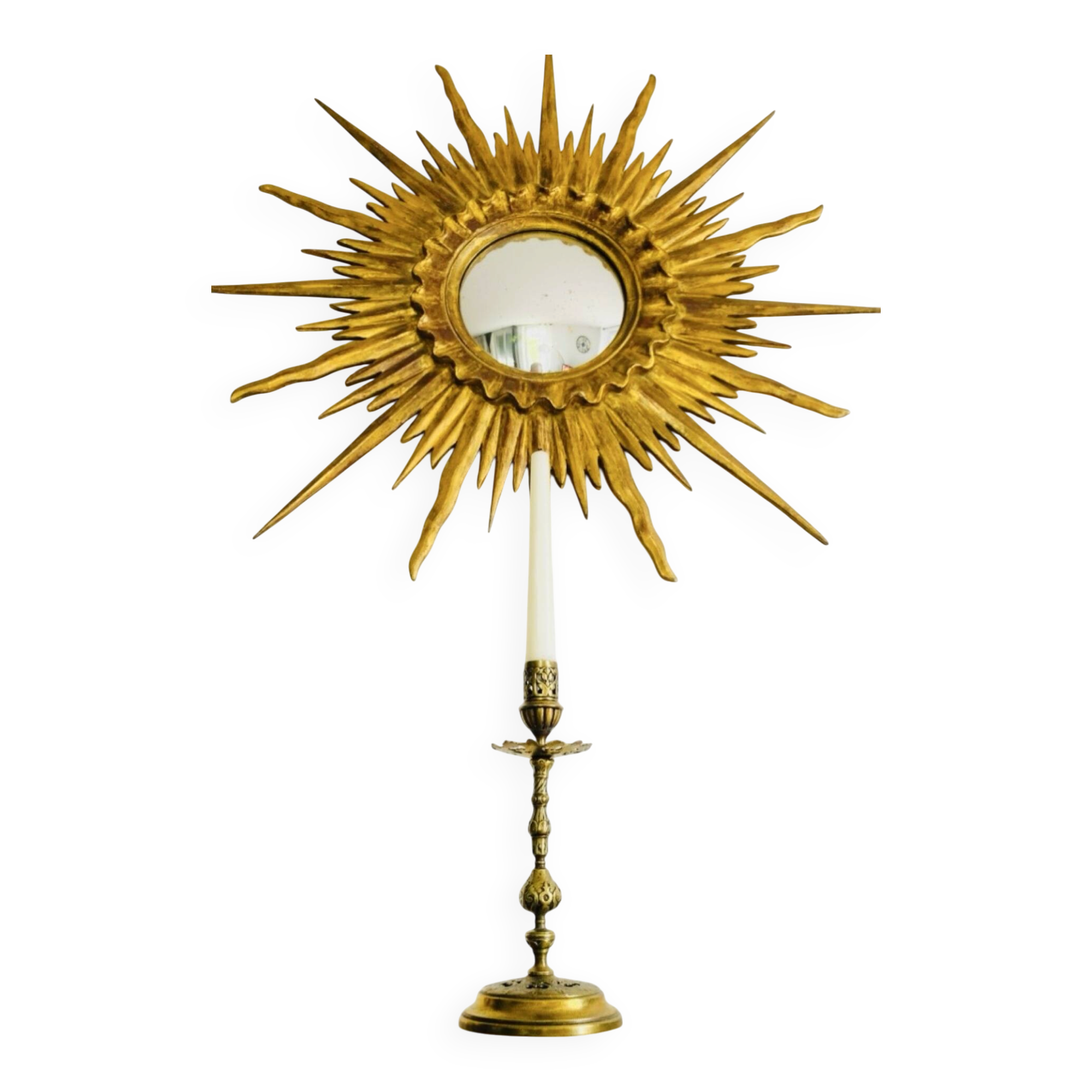 19th-century gilded bronze candlestick