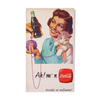 Affiche coca cola vintage cartonnée 66x38 cm