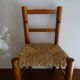 Chaise bois paillé enfant vintage 50 cm