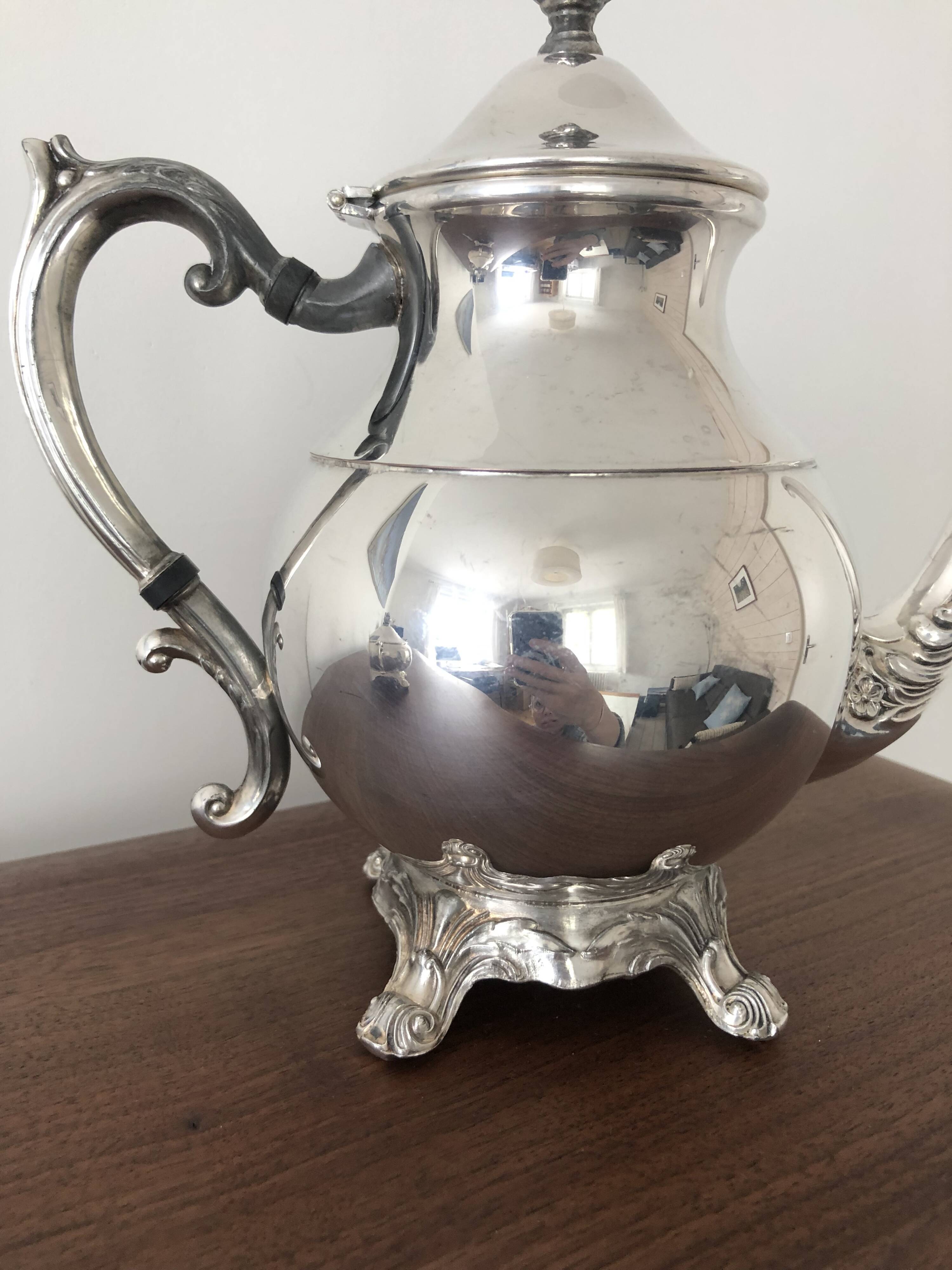 Antique silverware tea or coffee service signed fbrodgers and numbered