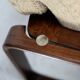 Modernist armchair. Wool, wood and steel. Circa 1970