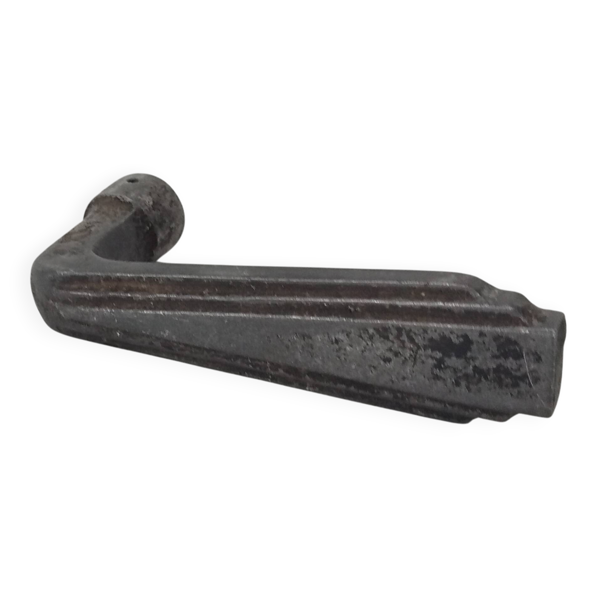 Antique Art Deco door handle in solid aluminium
