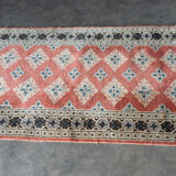 Handmade oriental carpet XXth Pink background 159 x 96 cm