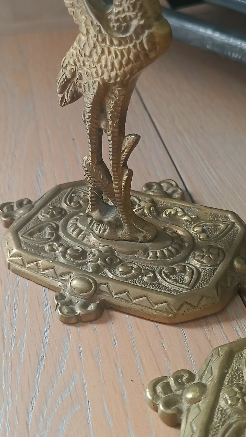 Paire de bougeoirs anciens Style orientaliste Art déco