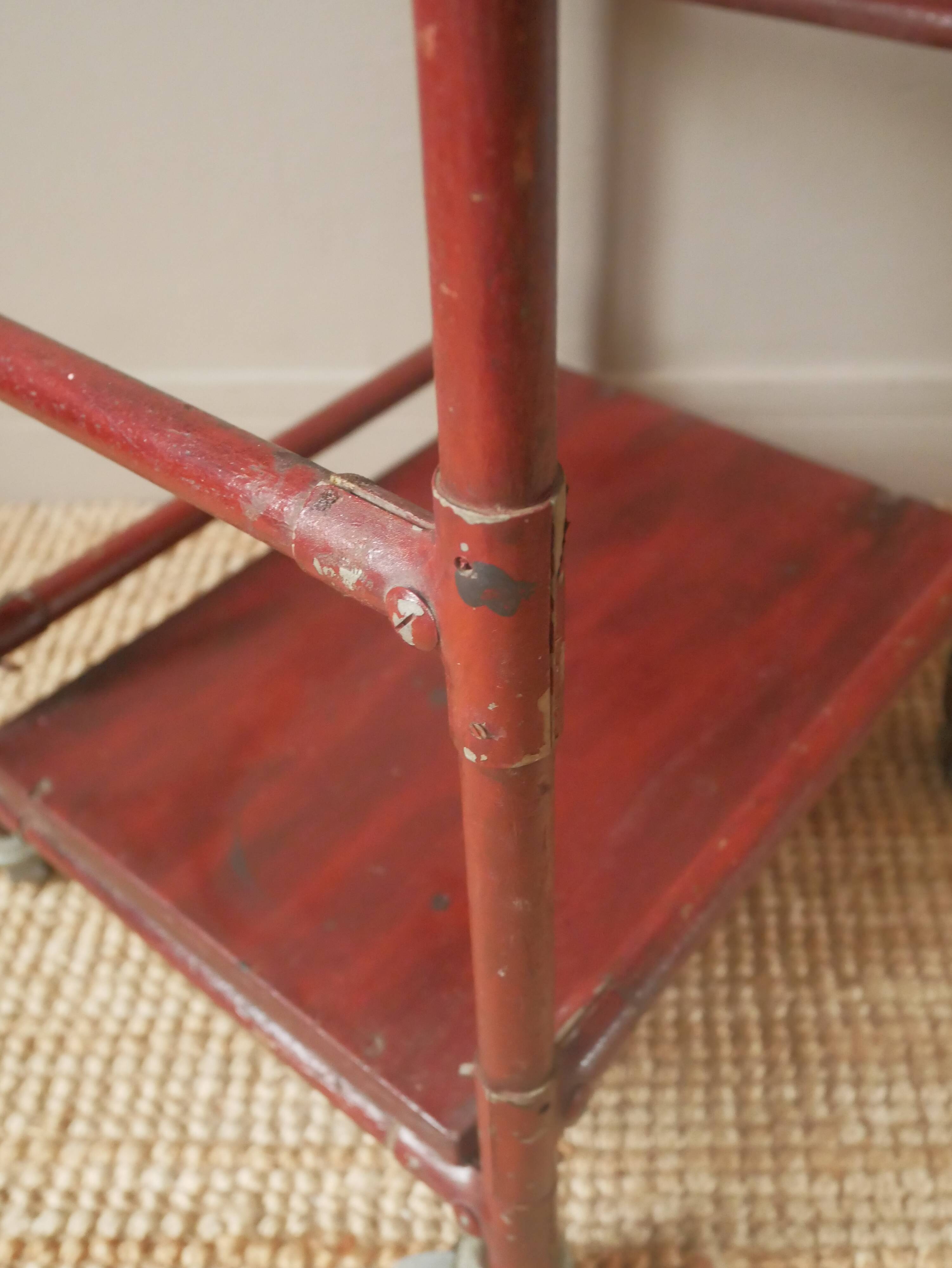 Flea market sideboard used patinated wood artisanal manufacturing industrial workshop