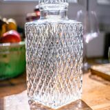 Antique whisky decanter signed r