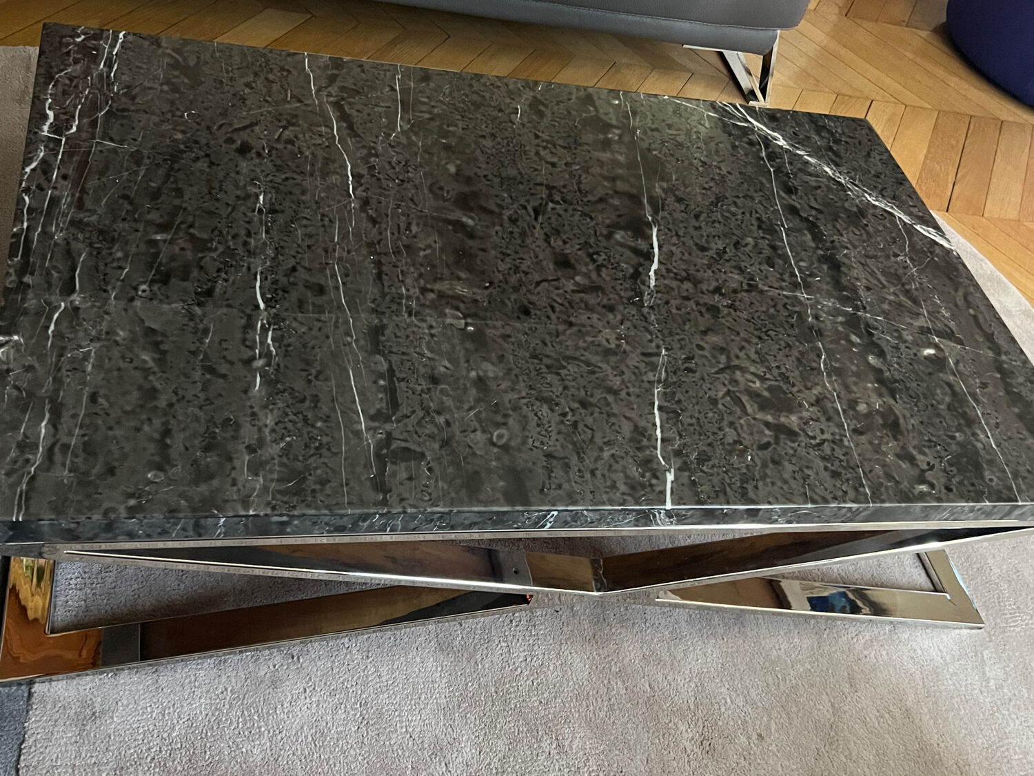 Table basse marbre gris