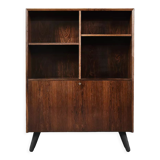Vintage Mid-Century Danish Modern Rosewood Bookcase with Bar by Erik Brouer for Brouer Møbelfabrik,