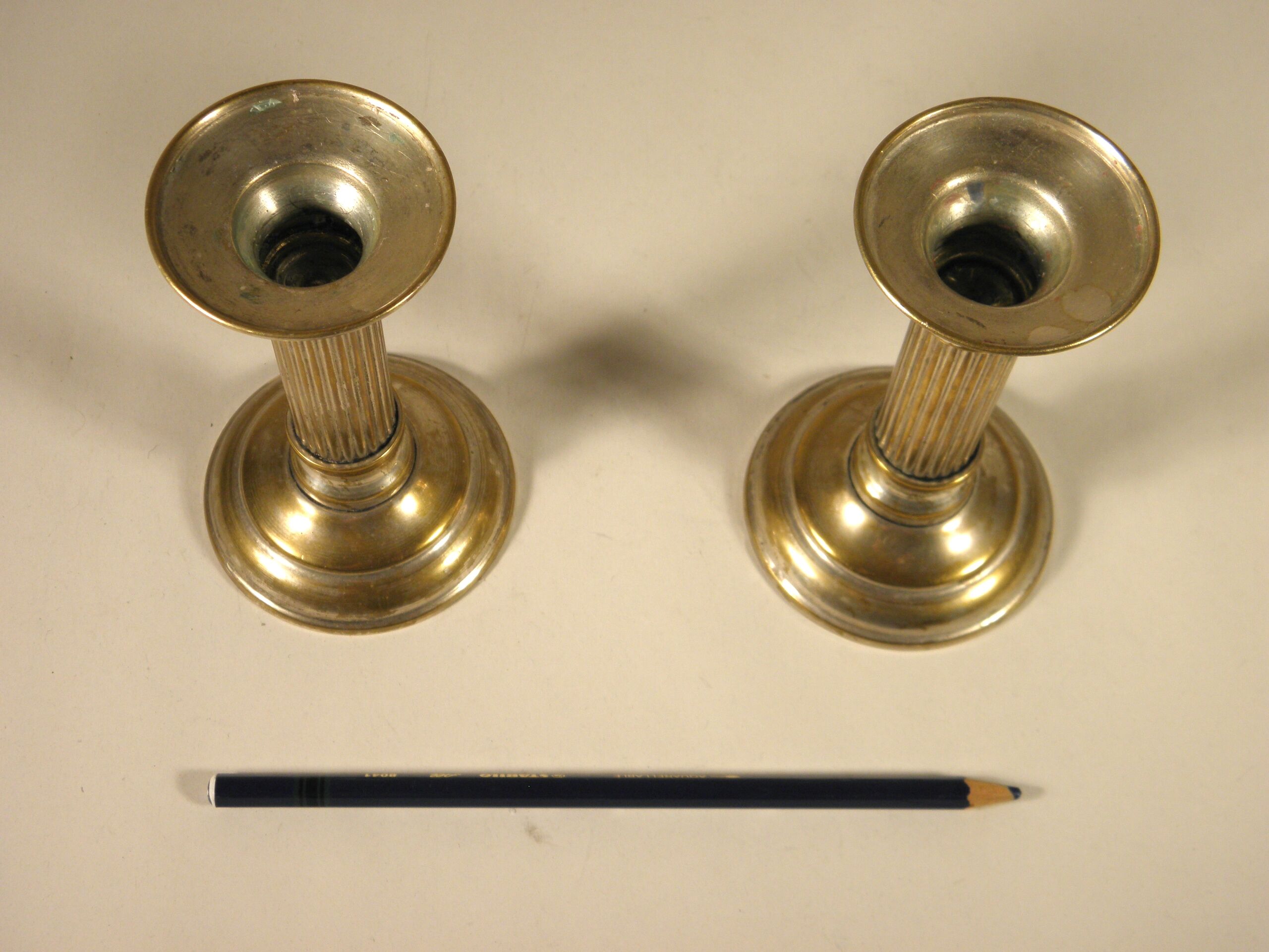 Pair of silver candlesticks 12 cm