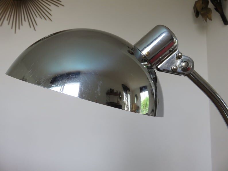 Christian Dell chrome metal lamp 60s