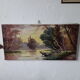 Peinture à l'huile paysage champêtre