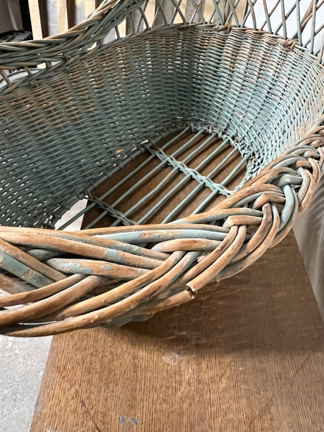 Rattan laundry basket