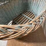 Panière à linge en rotin