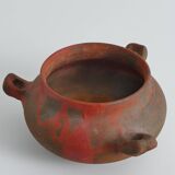 Studio Pottery Three-Handled Earthenware Ceramic Vessel