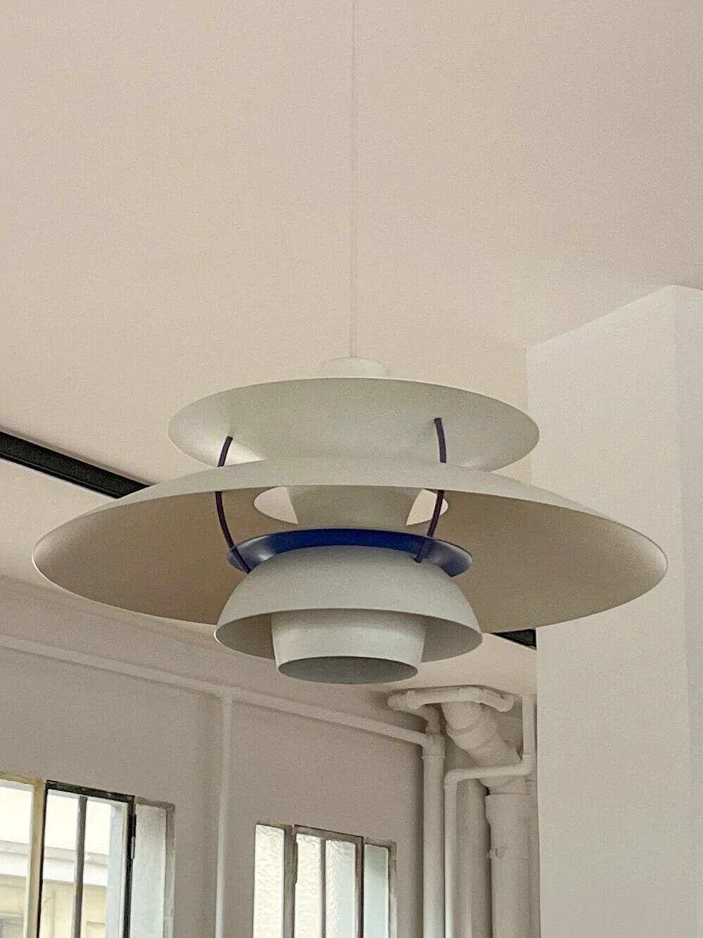White PH5 suspension by Poul Henningsen for Louis Poulsen
