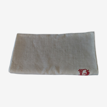 Old hemp sheet monogram eh 195 x 285 cm