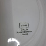 Flat faience plate by Digoin Sarreguemines , "Digne"