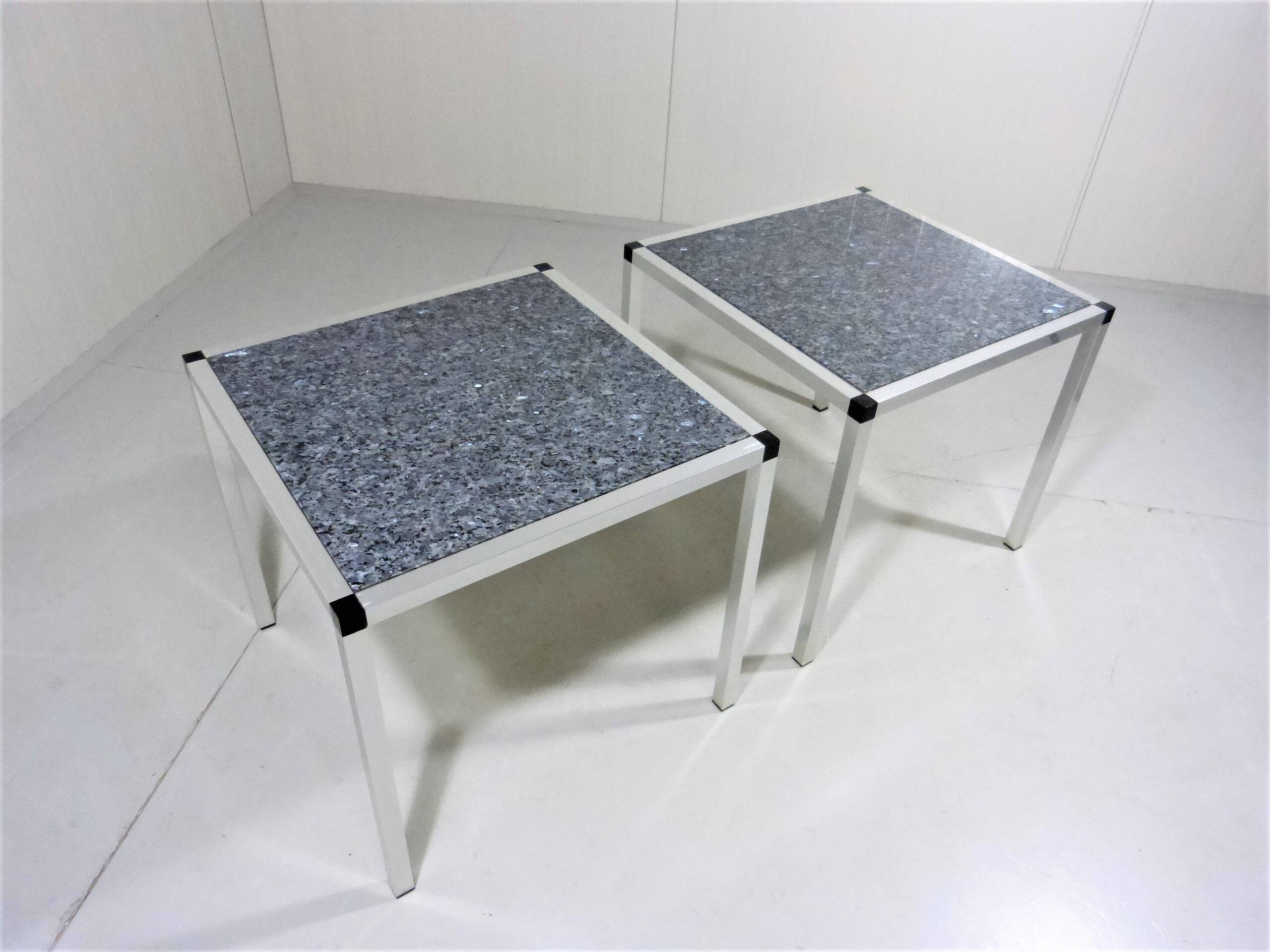 Granite side tables, 1970-80’s