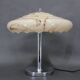 Czechoslovak Art Deco chrome table lamp with marbled glass, 1930s