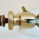Door knocker with stopper and Maltese cross, solid brass dolphin