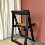 Set of 4 folding chairs caned
