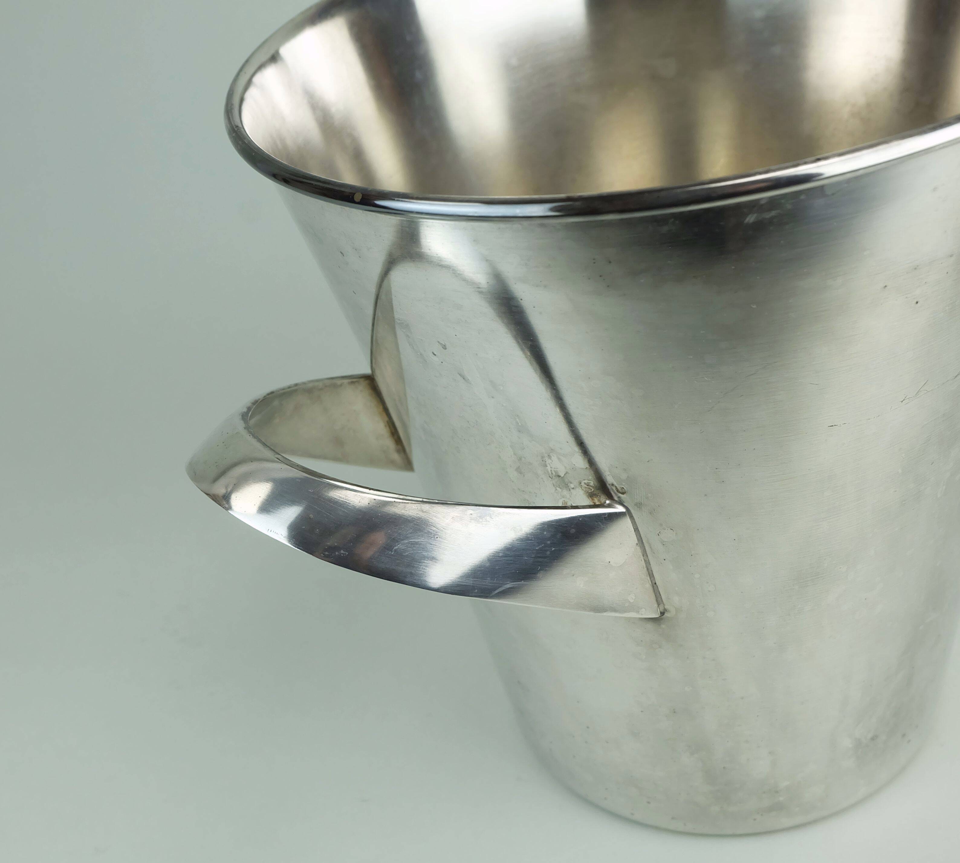 Silver-plated mid century champagne cooler designed by kurt mayer for wmf  1950s
