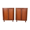 Pair of Danish teak corner cabinets dating from the mid-twentieth century