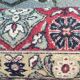 Vintage rug carpet 70s mid century czechoslovakia red 246cm x 360cm