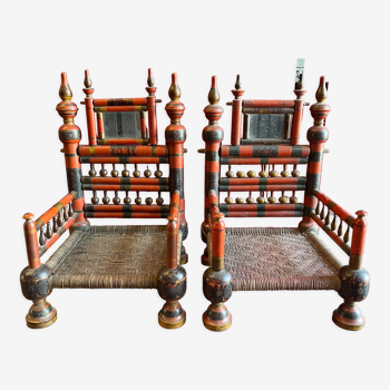 Paire de fauteuils Pakistan Penjab