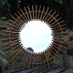 Miroir rotin soleil vintage