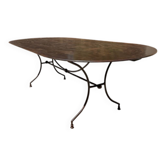 Handcrafted wrought iron garden table 250 cm