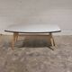 Vintage surfboard coffee table in birch and formica, 1950s
