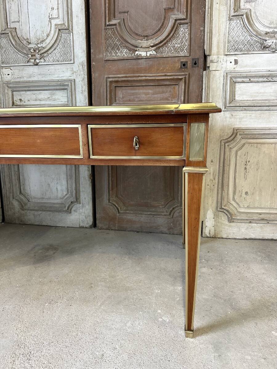Directoire style flat desk in cherry wood, 20th century.