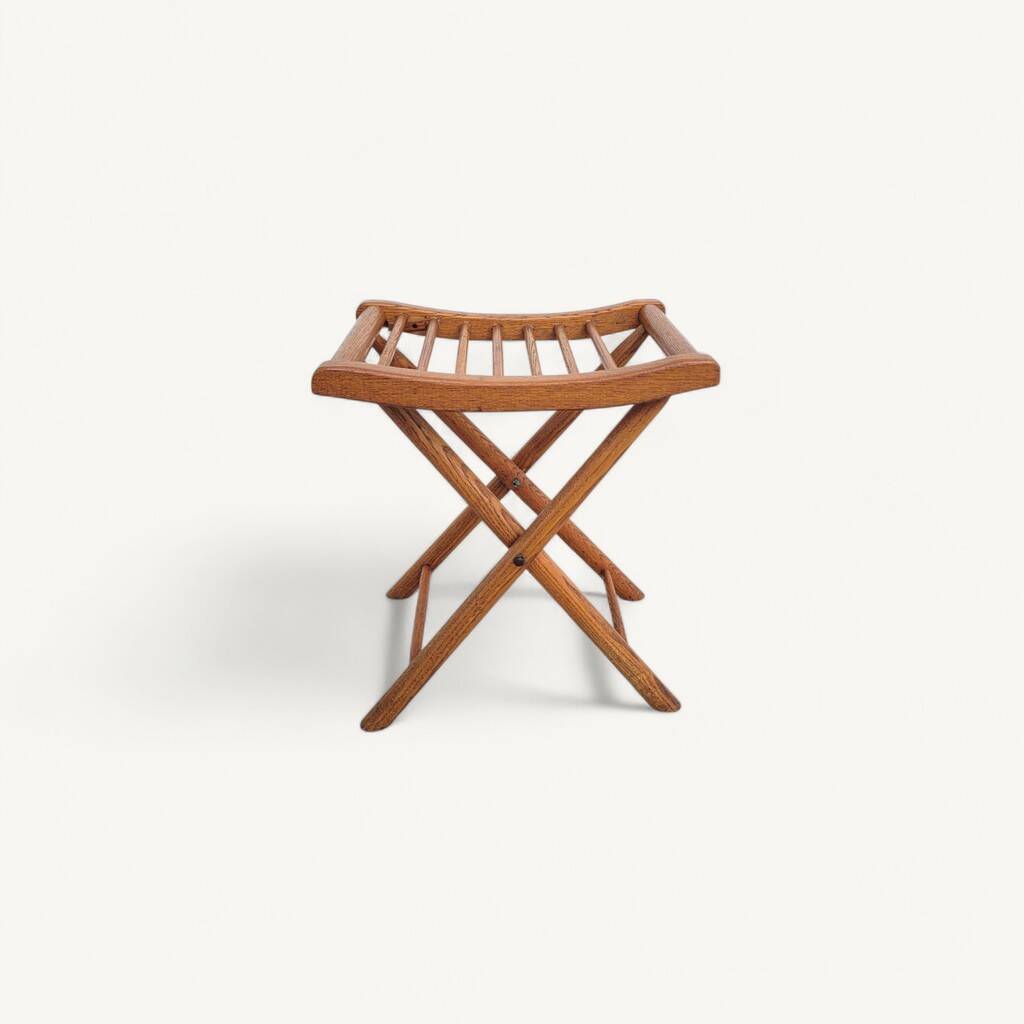 Stool or luggage rack / Vintage wooden suitcase rest