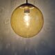 Suspension globe glass smokes amber bubble Peill & Putzler space age