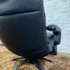 Jori black leather relax armchair from the 80s