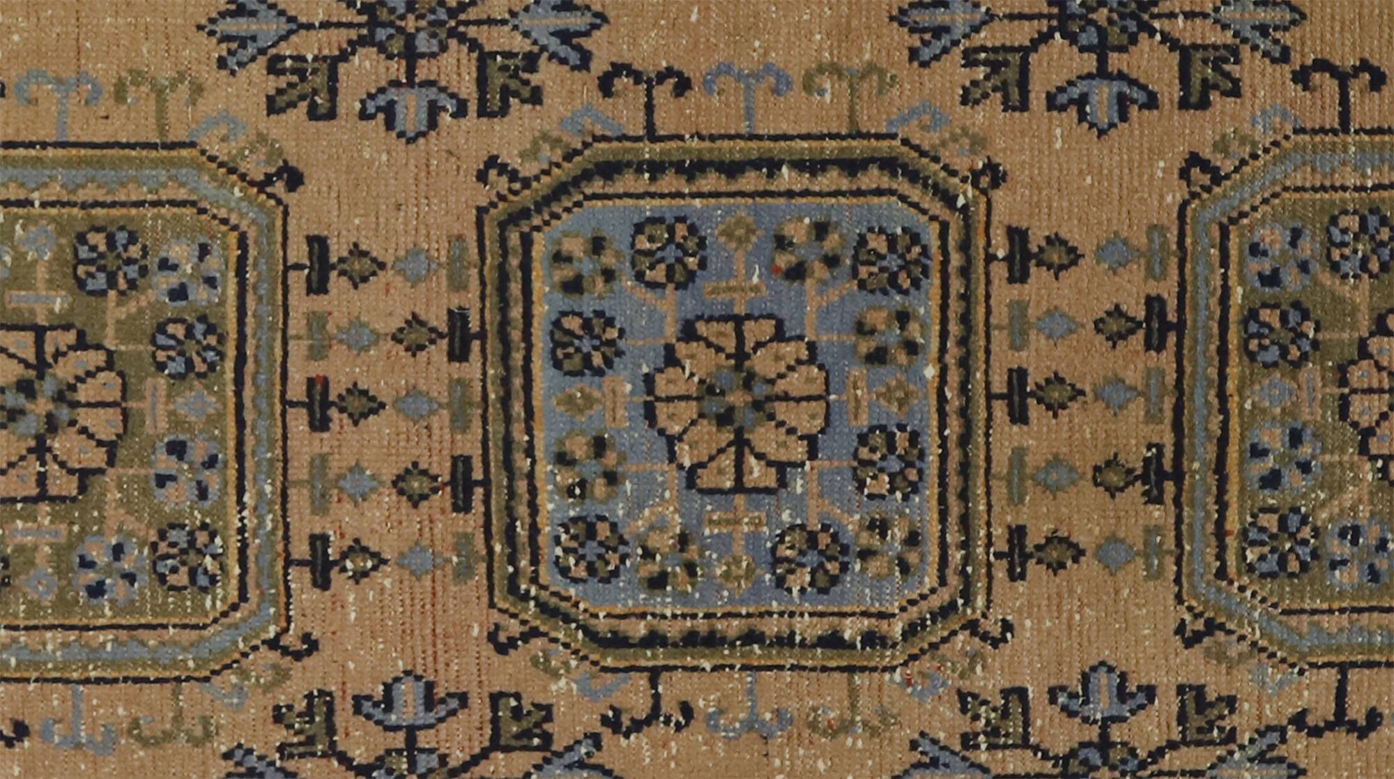 One-of-a-kind turkish handwoven vintage rug - rustic vintage charm 330x 84