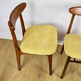 Vintage Hałas chairs yellow vintage - set of 2