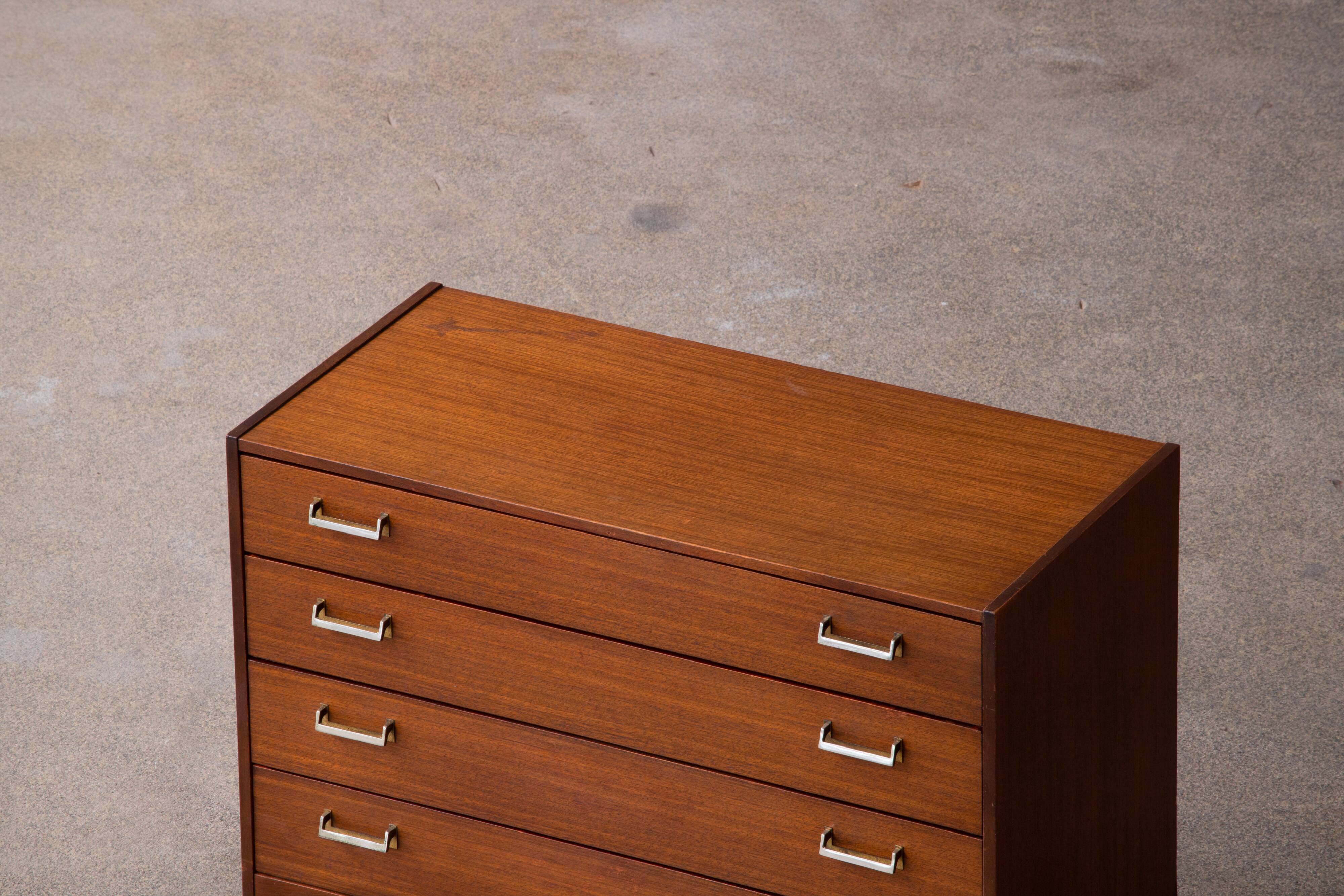 Vintage teak and brass dresser 1960