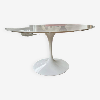 Saarinen Knoll round table White marble 138cm