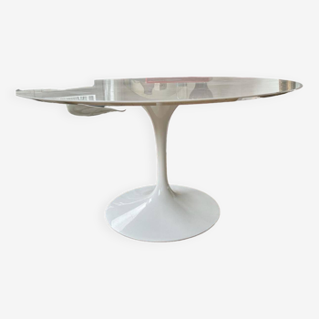 Table ronde Saarinen Knoll Marbre blanc 138cm