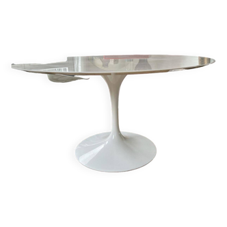 Table ronde Saarinen Knoll Marbre blanc 138cm