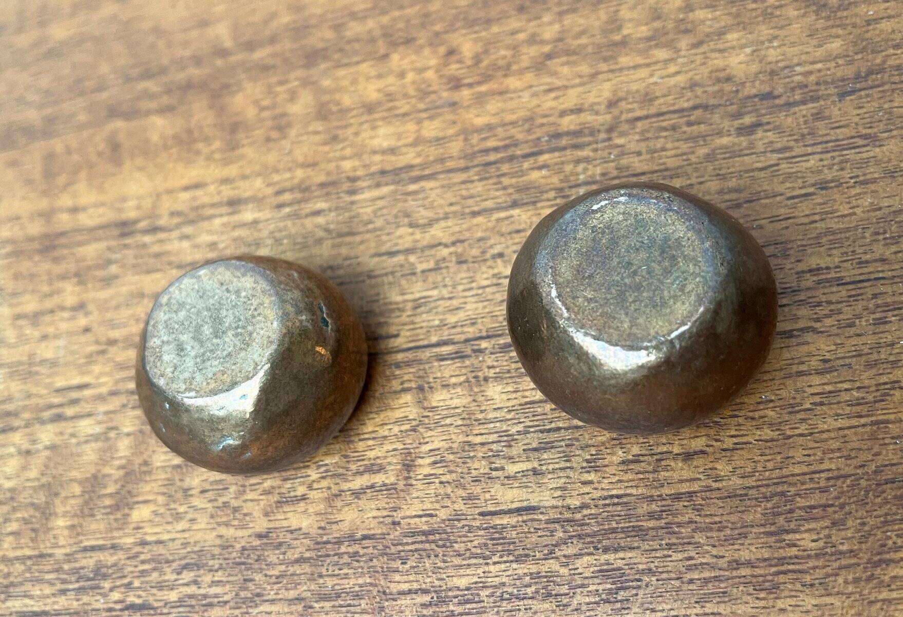 Brutalist Mid-Century Candle Holder in Bronze, 1960s, set of 6