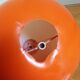Orange space age ball sphere suspension 70s